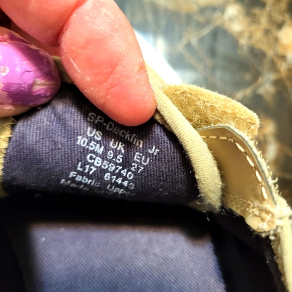 Little kids Sperry Jr. Boat shoe, size 10.5 - Picture 3 of 4